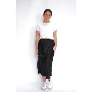 Nati Nati 6 Silky Skirt - S - Charcoal